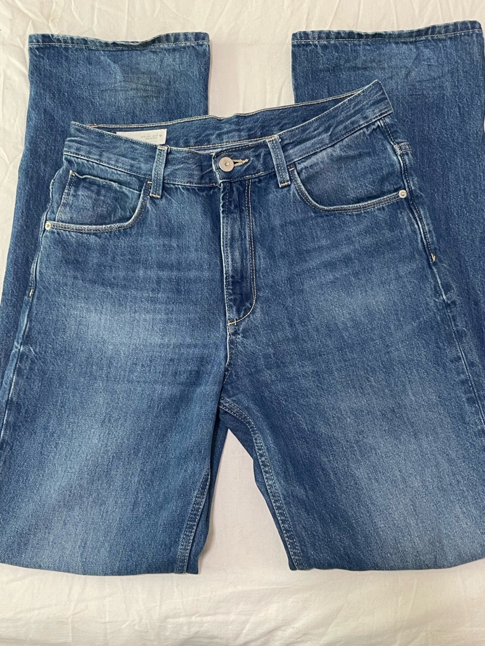 ZARA 90s Style Straight Full Length Relaxed Jeans